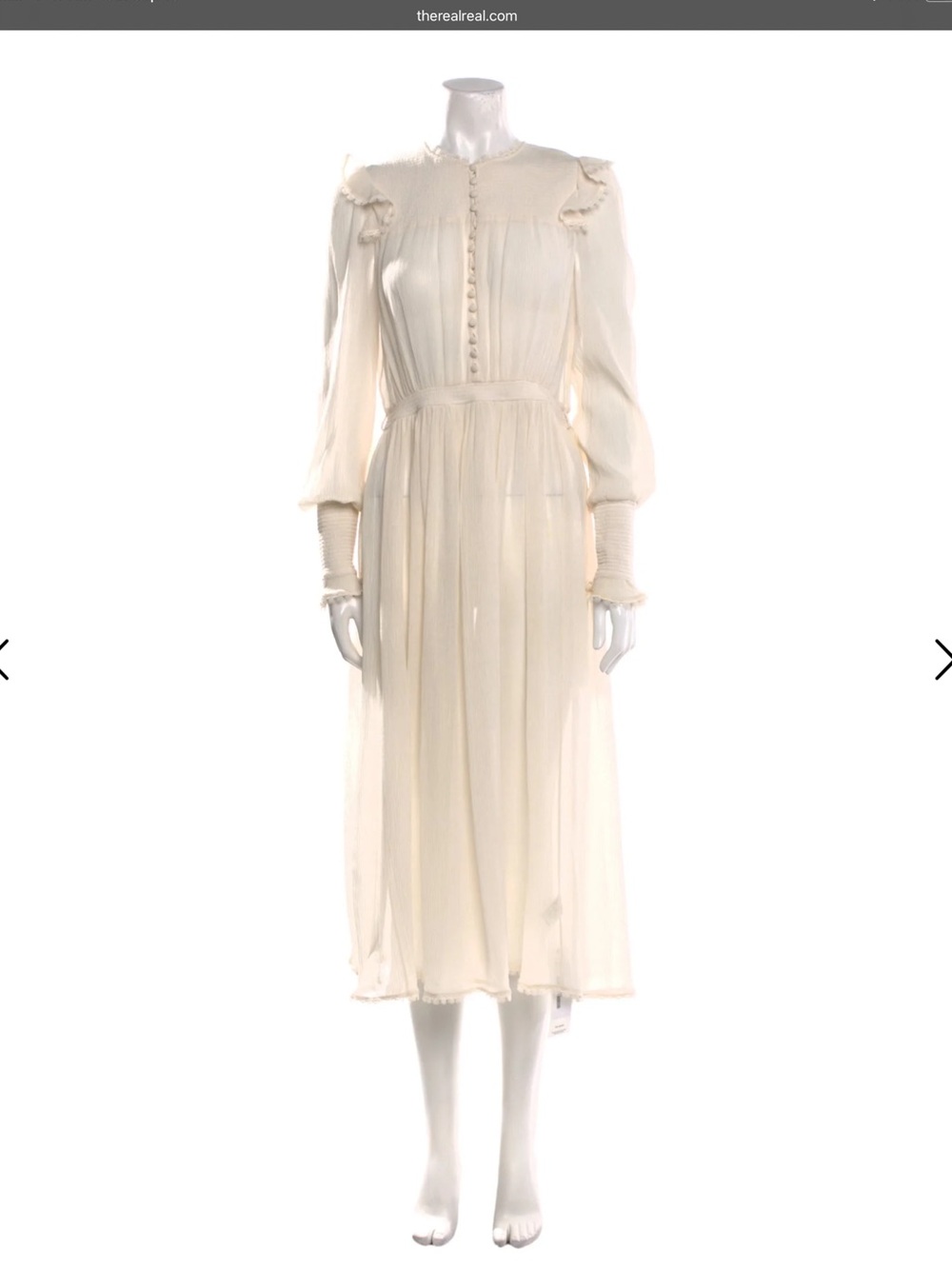 Zimmermann cream silky maxi dress